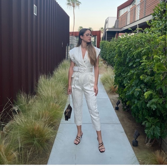 Shona Joy Bonita Fitted Jumpsuit In Ivory New with Tags! - Picture 3 of 13